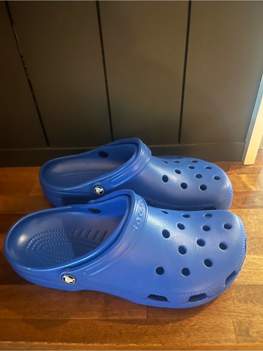 Brand new! Bold blue crocs size 10 M / 12 W